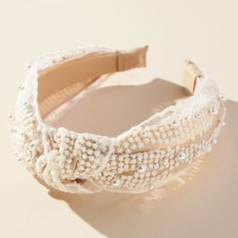Anthropologie Lace Top Knot Headband